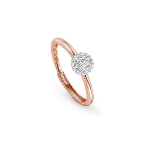 Nomination anello solitario donna argento 925 rosato con zirconi 149000/011