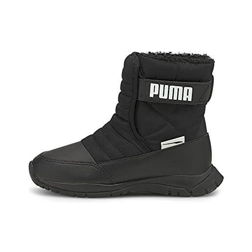 Puma stivali invernali da bambino nieve boot wtr ac ps 380745 puma, colore nero, puma black white, 26.5 eu