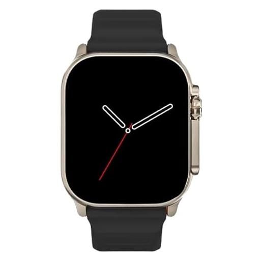 YICEJUAN 2023 nuovo smart watch ultra 9 max schermo amoled da 2.1 pollici ricarica wireless bluetooth chiamata nfc bussola frequenza cardiaca smartwatch sportivo (nero)