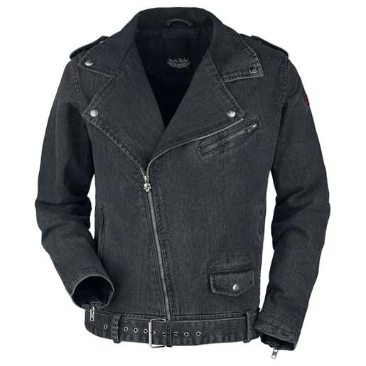 Rock Rebel by EMP uomo giacca in denim grigio scuro in stile motociclista xl