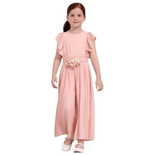 Abel & Lula jumpsuit chiffon plissettato per bambine e ragazze rosa 14 anni (164cm)
