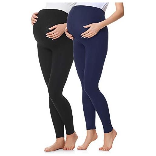 Be Mammy leggings premaman lunghi (nero/navy blu, 4xl)