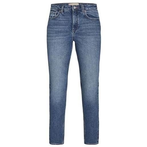 JACK & JONES jxberlin slim hw jeans c2044 dnm, jeans, dark blue denim, 32w / 32l donna