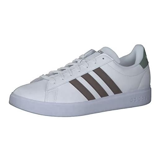 adidas grand court 2.0, sneaker uomo, ftwr white better scarlet core black, 36 eu