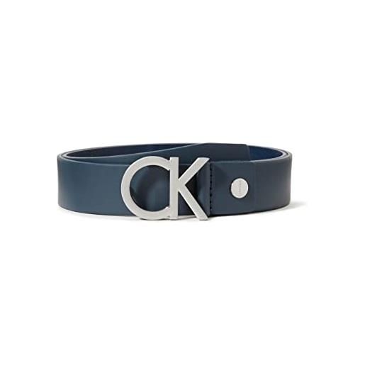 Calvin Klein Jeans calvin klein ck adj. Buckle belt cintura, blu (navy 411), 4 (taglia produttore: 80) uomo