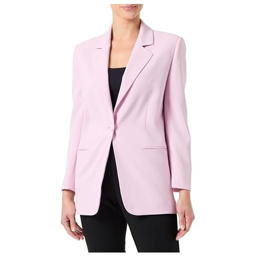Pinko esagerata giacca crepe stretch con bottone ricoperto blazer, z99_nero limousine, 52 donna
