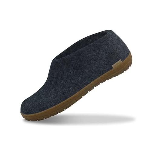 glerups dk modell ar unisex adulto pantofole di feltro, ciabatte, blu (denim), 42 eu