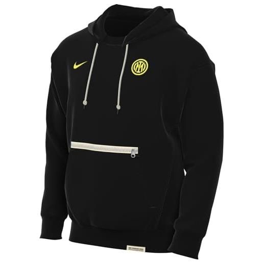 Nike inter mnk stndrdissue poodie top, black/vibrant yellow, m uomo