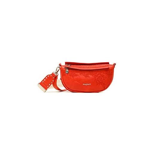 Desigual pu shoulder bag, borsa a tracolla donna, colore: arancione, u