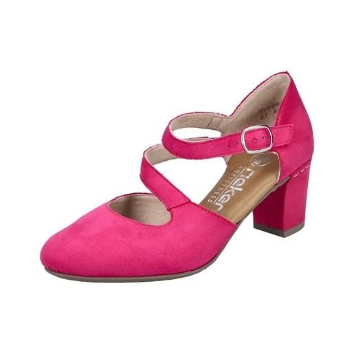 Rieker 41080, scarpe basse donna, rosa, 40 eu