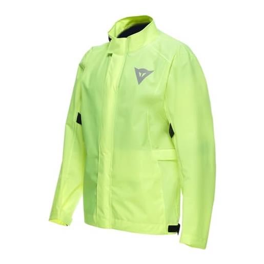 Dainese - ultralight rain jacket, giacca antipioggia impermeabile e antivento, ultra leggera, ripiegabile, giacca antipioggia per moto, unisex, giallo fluo, xxxl