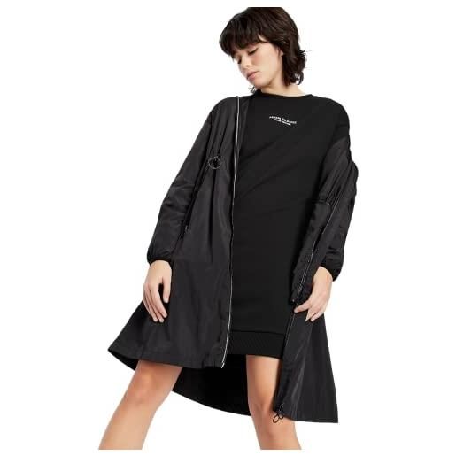 Armani Exchange felpa con logo milano/new york vestito casual, nero, l donna