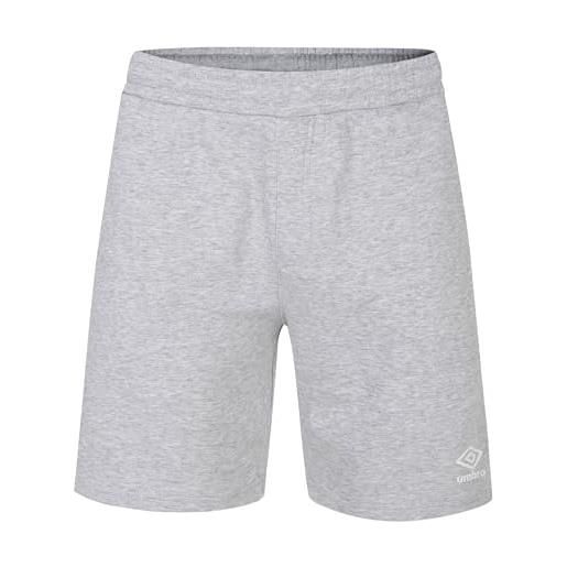 Umbro pantaloncini da uomo team, grigio mélange/bianco, s