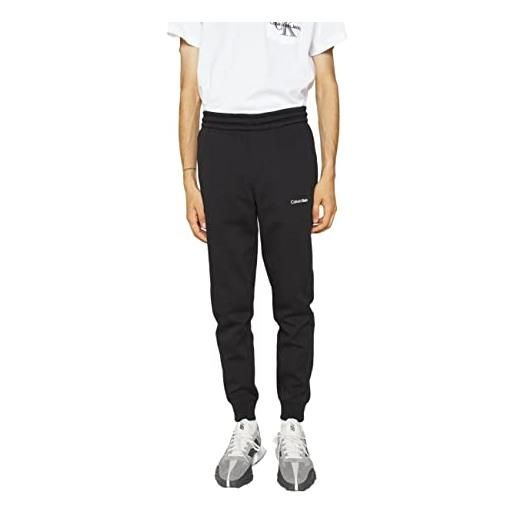 Calvin Klein Jeans calvin klein pantaloni da jogging uomo micro logo repreve lunghi, nero (ck black), s