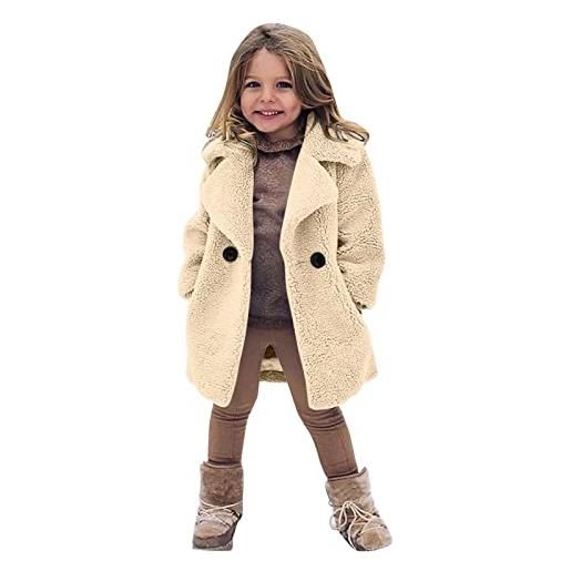 Cachi giacca ragazza invernale cappotto bambino elegante giacche cappotto doppio petto in lana bambino leggero antivento trench giacche imbottito cappotte