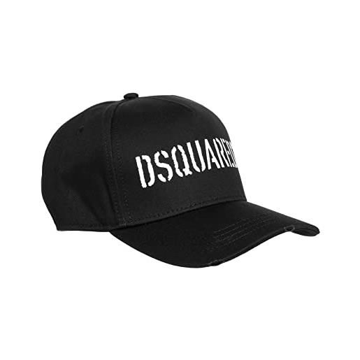 DSQUARED2 dsquared cappello nero con scritta bianca