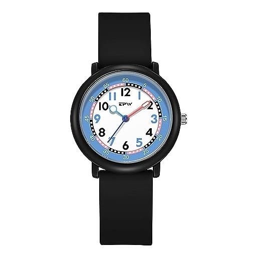 Avaner orologio per bambini in silicone: nero adolescente orologio analogico al quarzo orologio da polso impermeabile orologio da polso per bambini orologio da studio orologio colorato orologi per