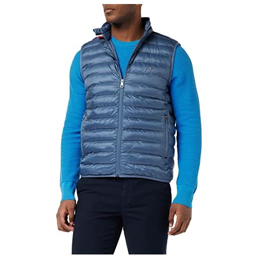 Tommy Hilfiger packable recycled vest, gilet piumino, uomo, ultra blue, l