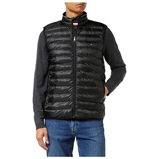 Tommy Hilfiger core packable recycled vest, gilet piumino, uomo, black, xxl
