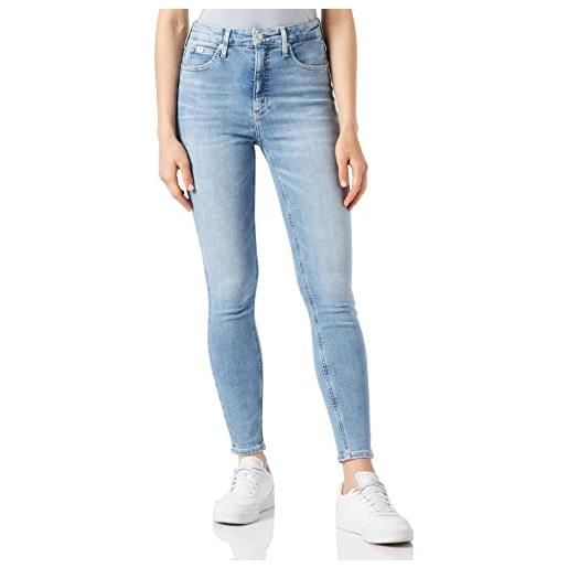 Calvin Klein Jeans high rise super skinny ankle j20j219334 pantaloni, denim (denim light), 30w donna