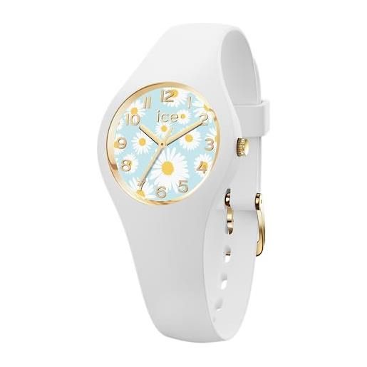 Ice-watch - ice flower white daisy - orologio bianco da donna con cinturino in silicone - 021732 (extra small)