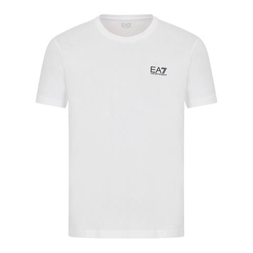 Emporio Armani 7 ea7 t-shirt small logo uomo bianco
