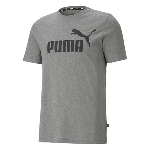 Puma ess logo tee maglietta, rosso, xl unisex - adulto