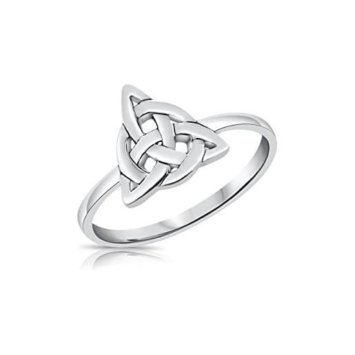DTPsilver® anello in argento 925 - nodo celtico - triquetra - triangolo
