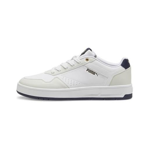 PUMA unisex court classic scarpe da ginnastica, puma white vapor gray puma navy, 46 eu