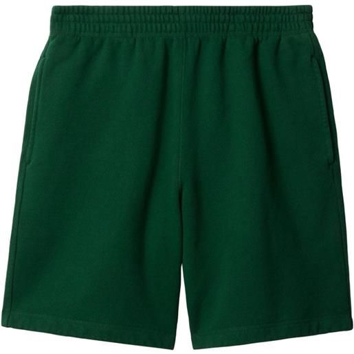 Burberry shorts sportivi ekd con applicazione - verde