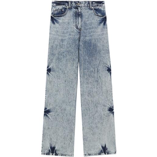 Juun.J jeans con fantasia tie-dye - blu