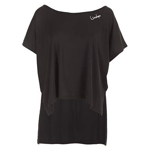 Winshape damen ultra leichtes modal-shirt mct010, dance style, fitness freizeit sport yoga workout, t donna, nero, l