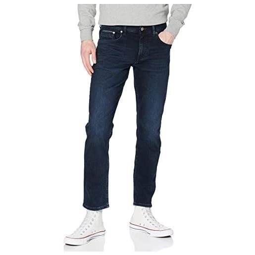 Tommy Hilfiger jeans uomo core slim bleecker elasticizzati, blu (iowa blueblack), 34w / 34l