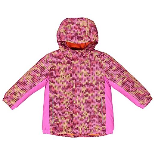CMP twill jacket hooded, children, purple fluo-flamingo, 104