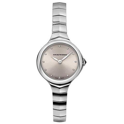 Emporio Armani swiss orologio da donna, movimento a due lancette, cassa in acciaio inossidabile 26 mm con bracciale in acciaio inossidabile, ars8013
