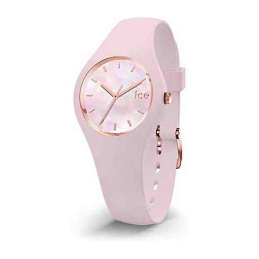Ice-watch ice pearl pink orologio rosa da donna con cinturino in silicone, 016933 (extra small)