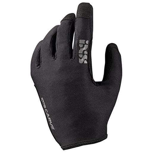 IXS carve gloves black s, guanti unisex adulto, nero