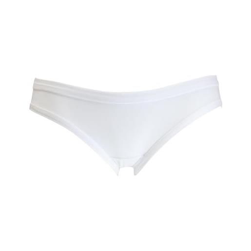 Cotonella, mini slip donna bordi extra comfort cotone bielastico art. 3362k6 multipack (6 pezzi) - bianco tg. 4