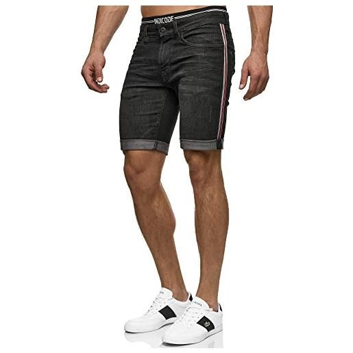Indicode uomini fife jeans shorts | pantaloncini jeans used look con 5 tasche black s
