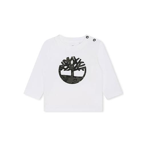 Timberland t-shirt bambino logo frontale bambino bianco t60003 3a