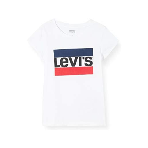 Levi's lvg sportswear logo tee bambine e ragazze, bianco (white), 3 anni