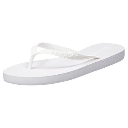 SUPERGA 4121 flip flops, scarpe da spiaggia e piscina, donna, bianco (total white a02), 35 eu