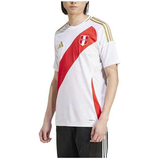 Adidas peru 23/24 short sleeve t-shirt home bianco l