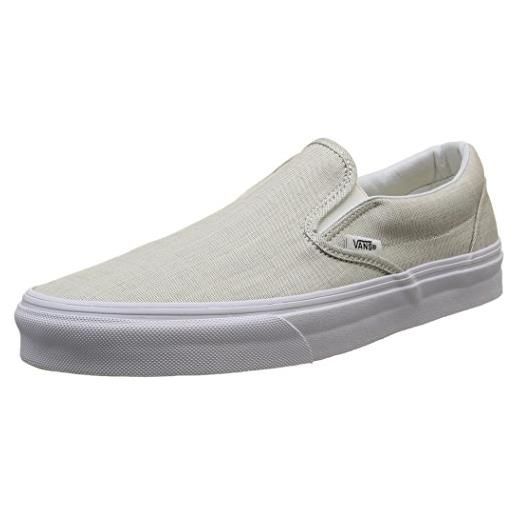 Vans classic slip-on scarpe da ginnastica basse, unisex adulto, grigio (chambray/gray/true white), 43 eu