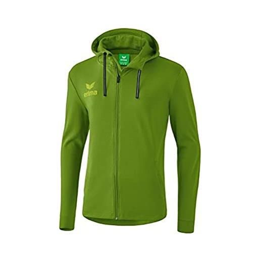 Erima giacca in felpa con cappuccio essential, hooded sweat jacket unisex bambini, twist of lime/lime pop, 140