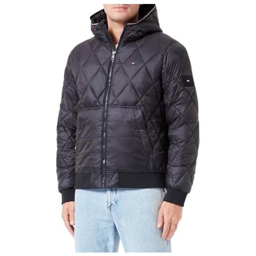 Tommy Hilfiger giacca uomo recycled hooded jacket giacca da mezza stagione, blu (desert sky), m