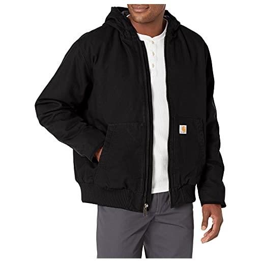 Carhartt giacca imbottita active, vestibilità ampia, in tessuto washed duck, uomo, nero, xxl
