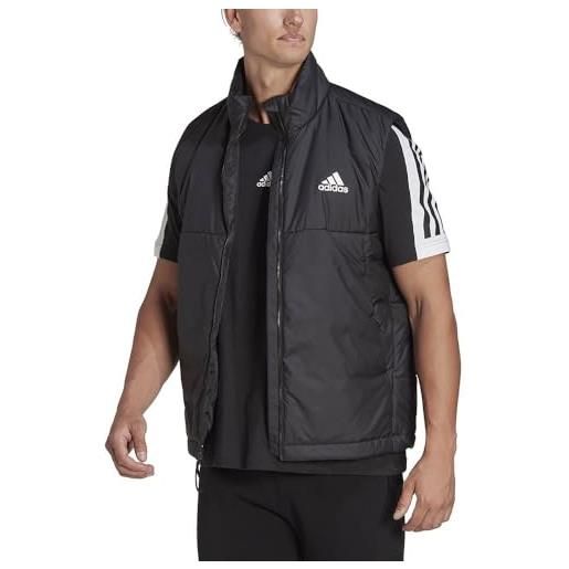 adidas 3-stripes insulated vest gilet imbottito, black, xxl men's