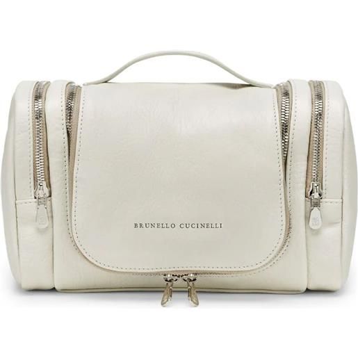 Brunello Cucinelli leather beauty case