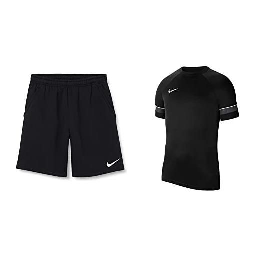 Nike park 20, pantaloncini uomo, nero/bianco/bianco, m & dri-fit academy 21, maglia da calcio manica corta uomo, nero (nero/bianco/antracite/bianco), m